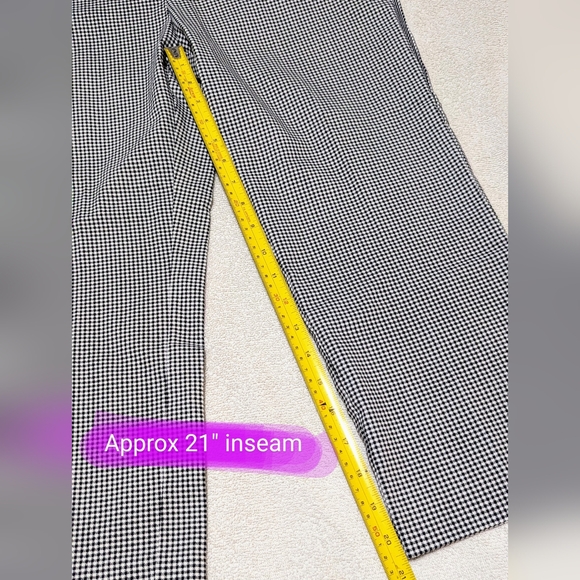 🎉George size 10 EUC pull on capri pants, black & white hounds tooth pattern - Picture 7 of 13
